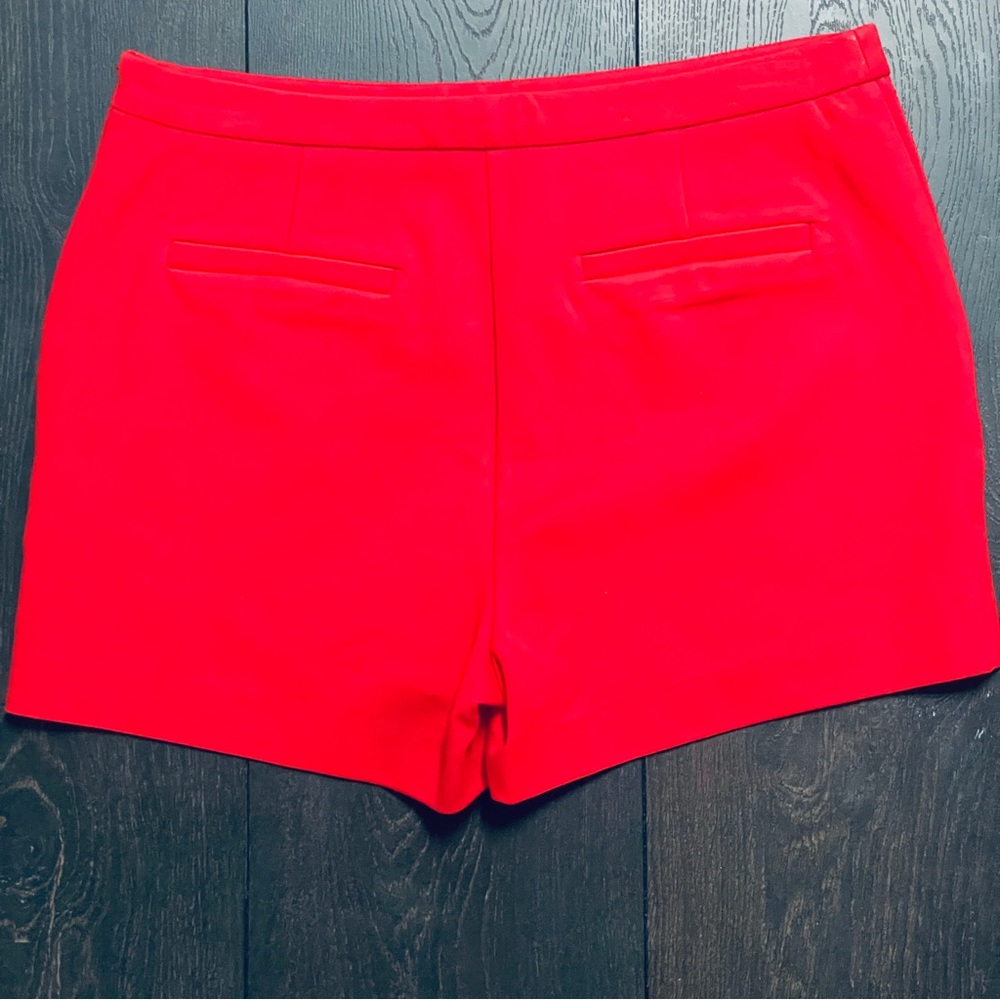 Dalia Collection Red Structured Shorts - Picture 3 of 4